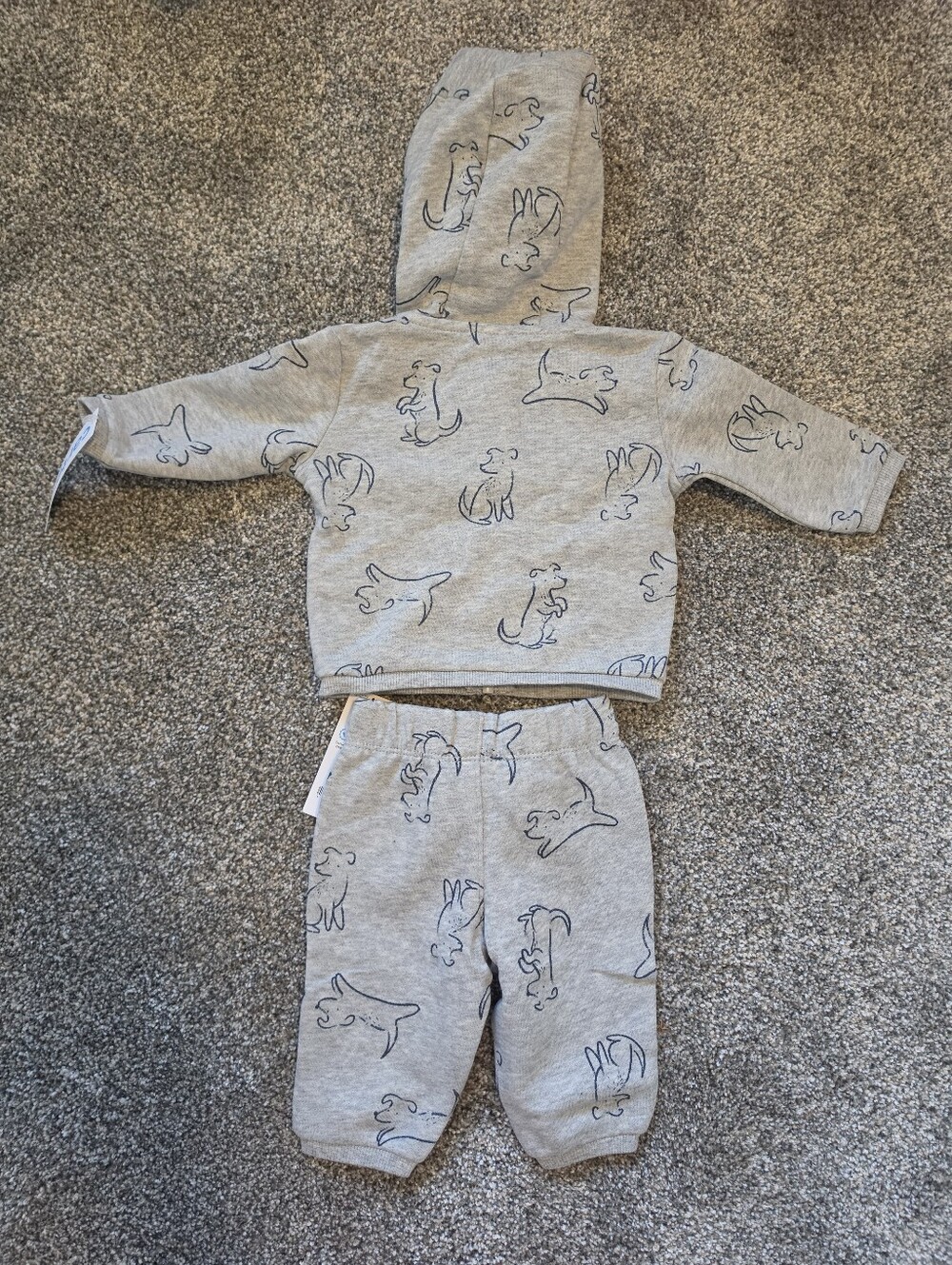 Carter's Gray Baby Outfit with White Tag - Picture 5 of 5